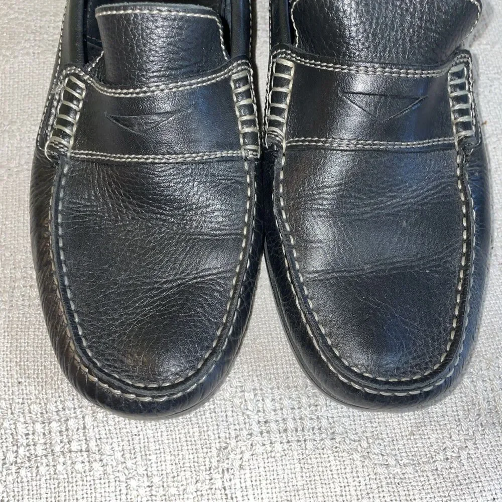 Sandro Moscoloni Men’s Casual Loafers Size 8.5 M Black Leather Going out Party